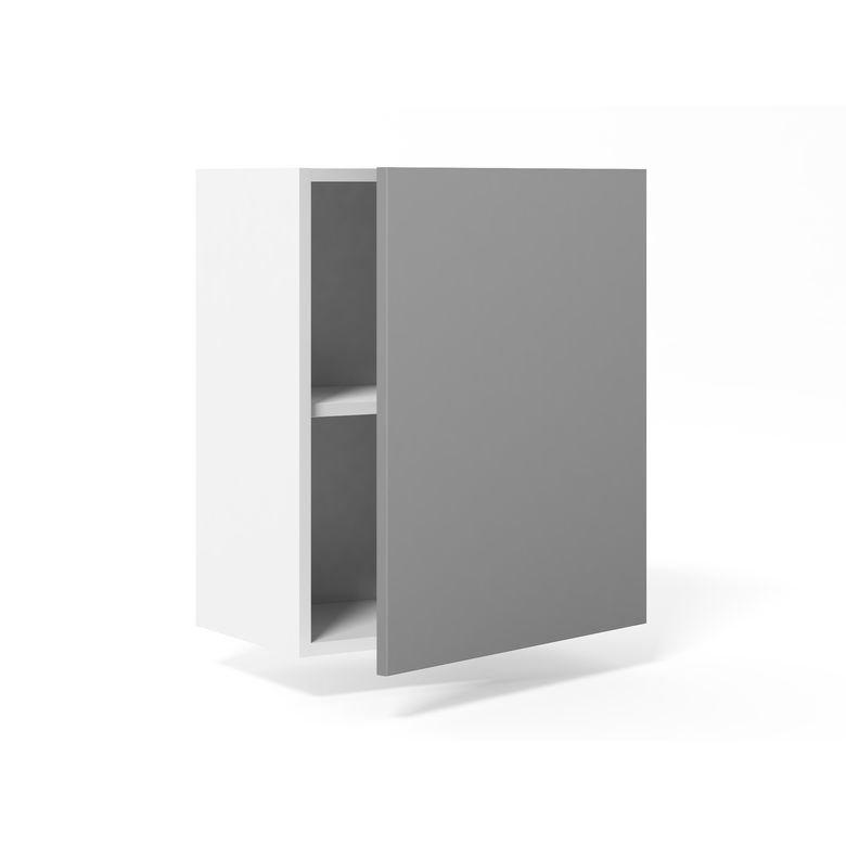 Meuble haut de rangement H.77 cm grande largeur 1 porte, 1 tablette