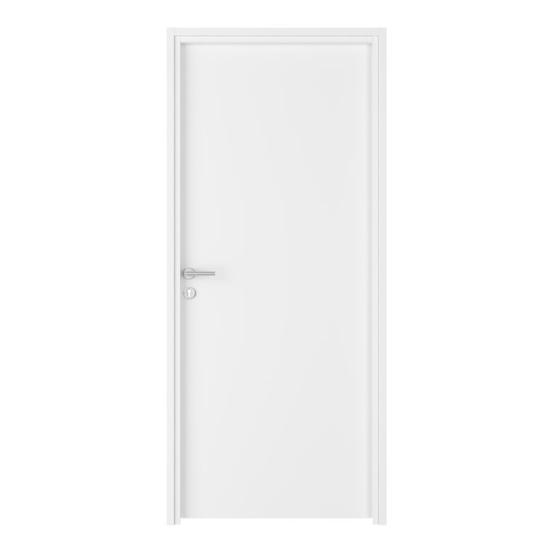 Bloc-porte fin de chantier thermique prêt-à-peindre ROMY 2 AGGLO | Lapeyre