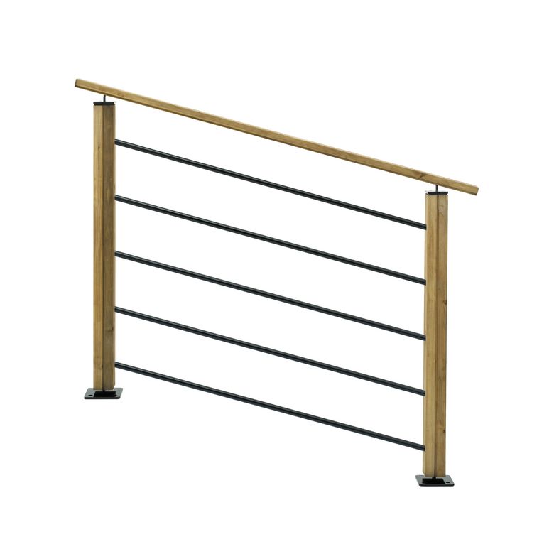 Support de garde corps rampant réglable pour balustrade Moka -Lapeyre