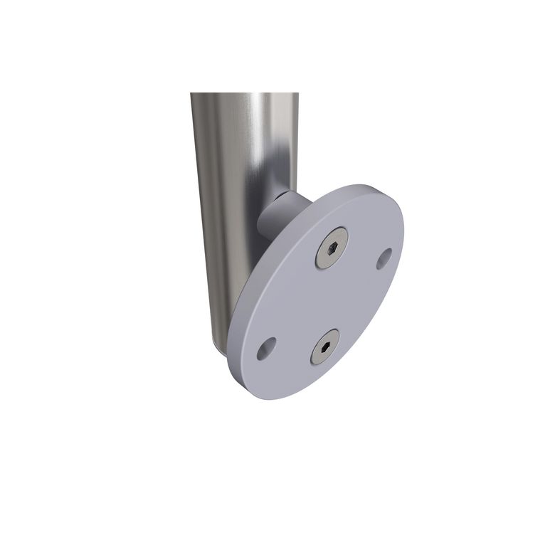 Poteau fixation latérale aluminium poli pour balustrade LYCIUM Main Image