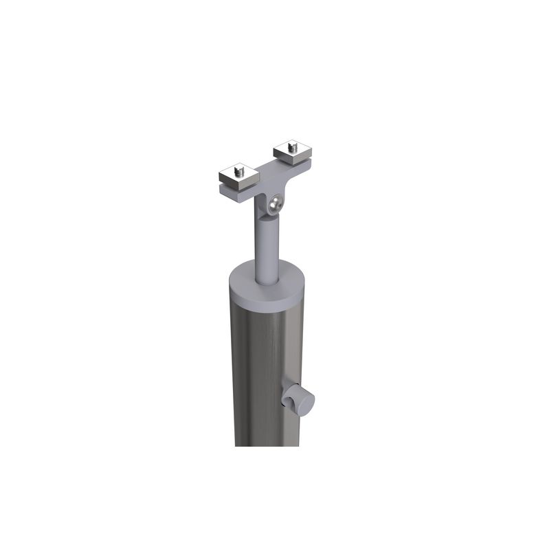 "Poteau fixation à plat aluminium pour balustrade LYCIUM -Lapeyre"