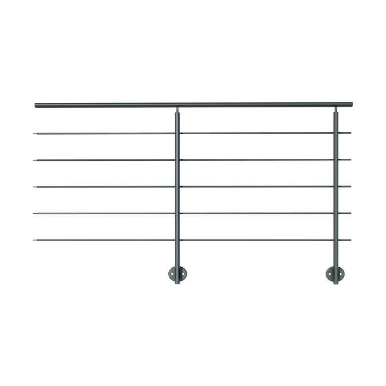 Balustrade Prestio en aluminium - Pack 2M fixation latérale -Lapeyre
