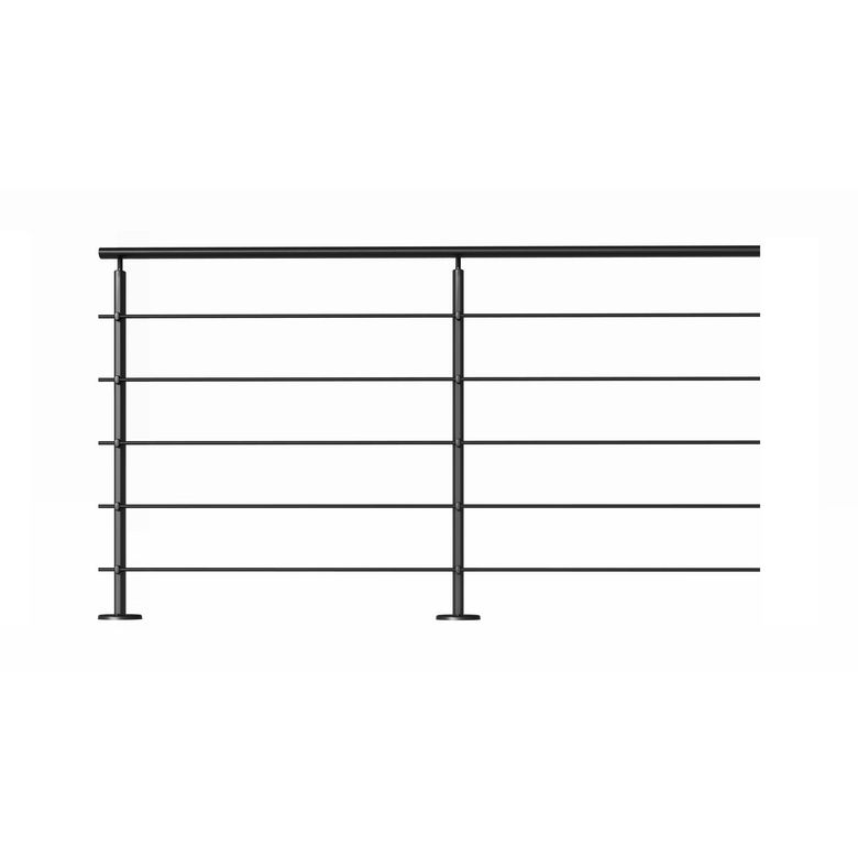 Balustrade Prestio en aluminium - Pack 2M fixation à plat