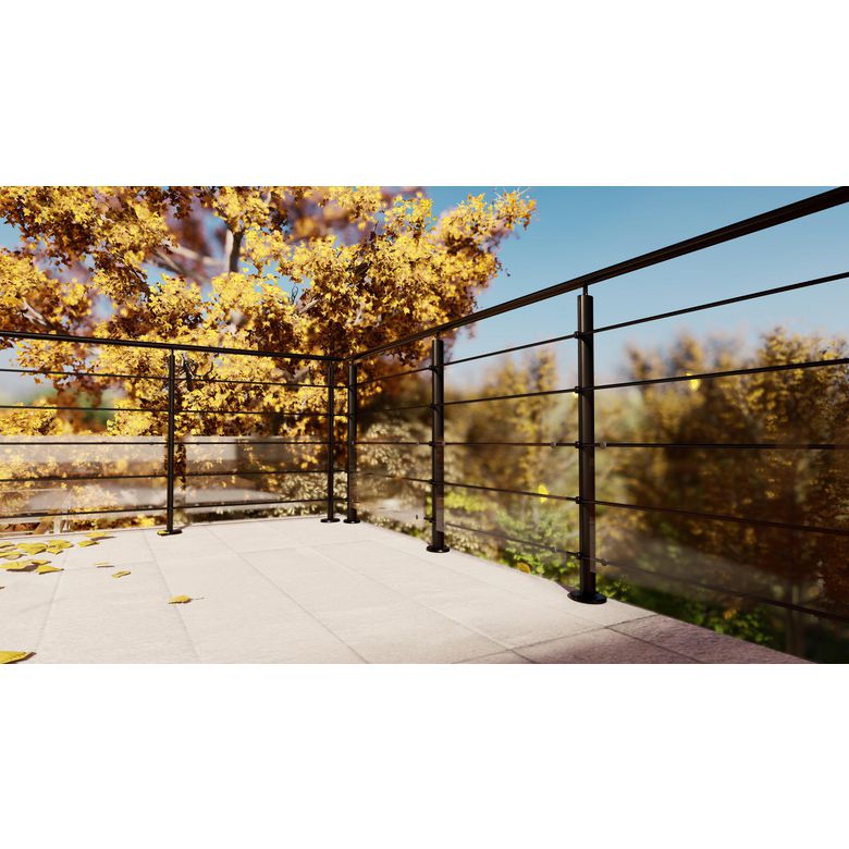 Poteaux fixation à plat pour balustrade PRESTIO-Lapeyre