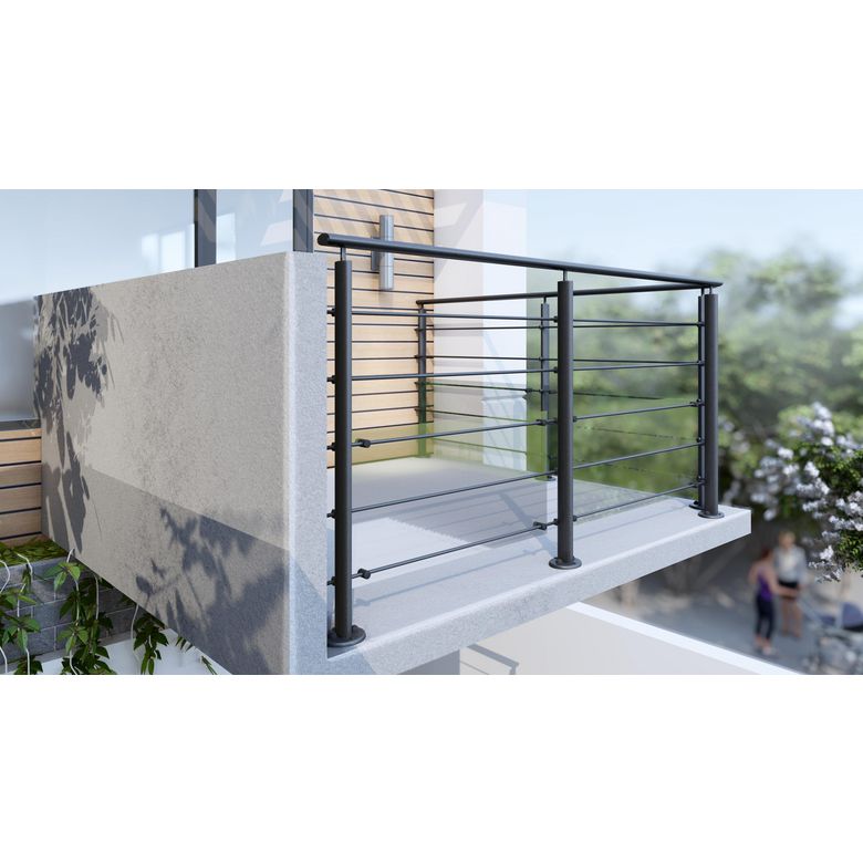 Poteaux fixation à plat pour balustrade PRESTIO-Lapeyre