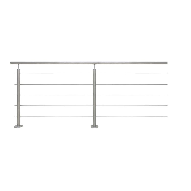 Kit balustrade INOCA tubes pose à plat 2,4m en inox A4 (316) Main Image