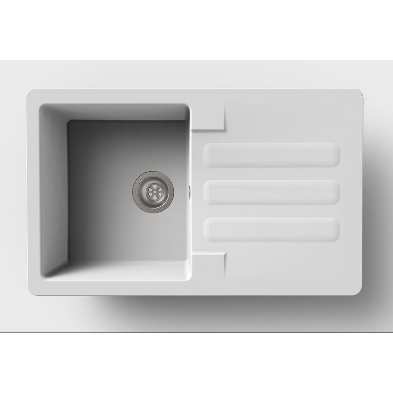 Evier VOGUA synthèse blanc uni mat 1 bac H.50 x L.81 Main Image