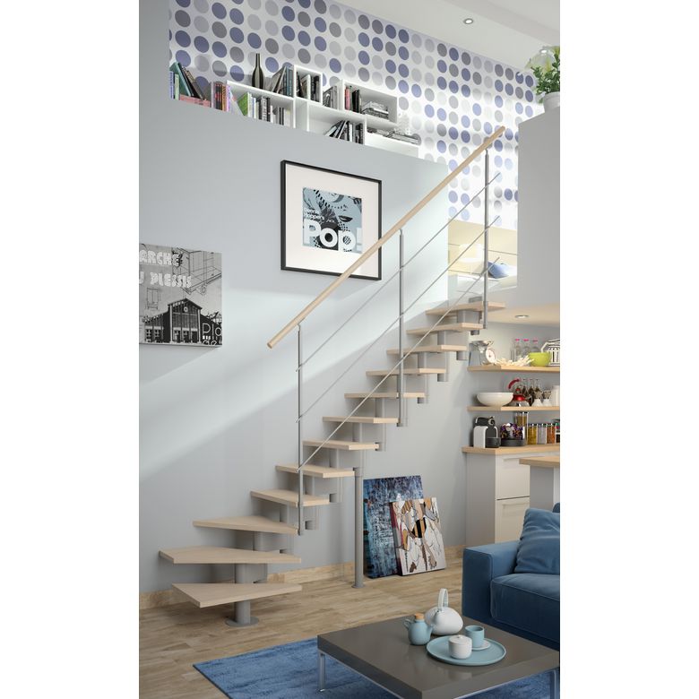 Echelle gain de place droit London hêtre - Escaliers