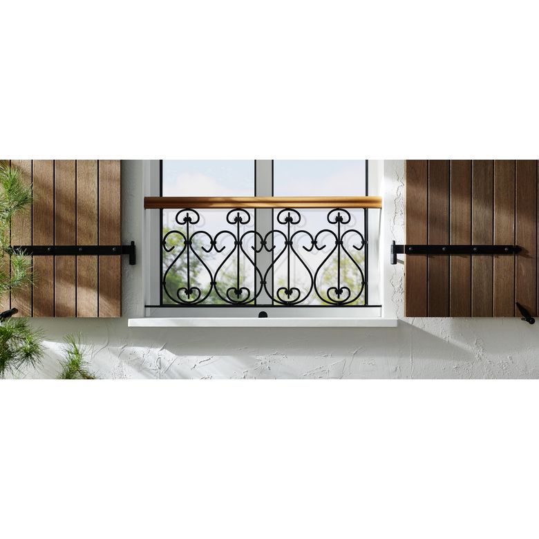 Appui de fenêtre Malesherbes H.40 cm main courante en tauari - Fenêtres