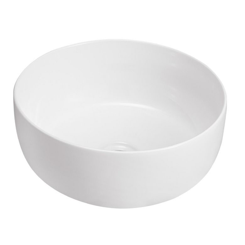 Vasque ELEGANCE porcelaine blanche à poser D40 Main Image