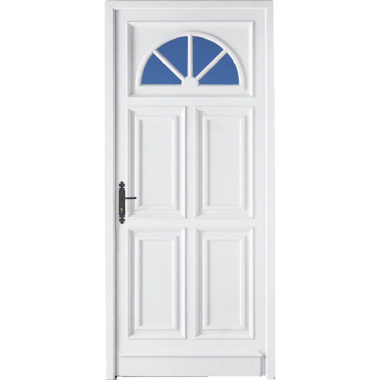 Porte d'entrée Chenonceau PVC à barillet PVC 215 x 90 cm | Lapeyre