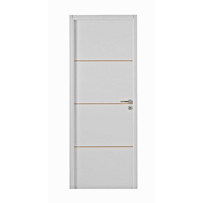 Bloc-porte HARMONIE * Acoustique Prépeint Blanc - Huisserie 72- H.204 x l.73 G Main Image