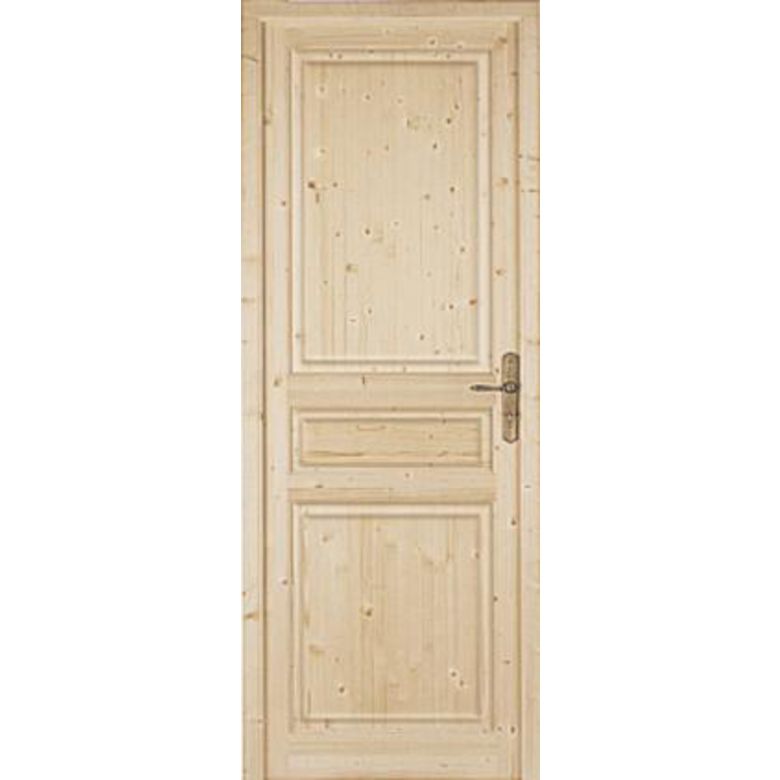 Bloc-porte CLASSIQUE * Sapin massif Brut - Huisserie 72 - H.204 x l.63 G Main Image