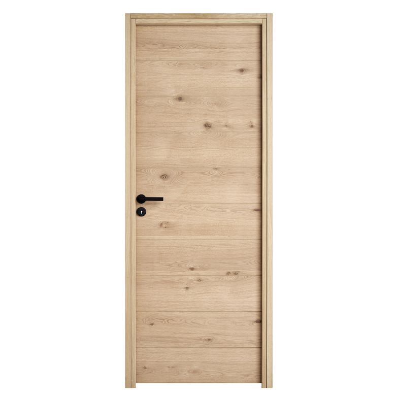 Bloc-porte NAIADE 2 chêne plaqué pose fin de chantier - Lapeyre