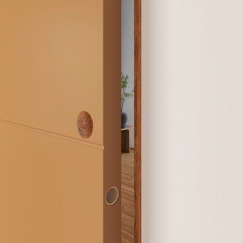 Porte coulissante HARMONIE prépeint - avec serrure-Lapeyre