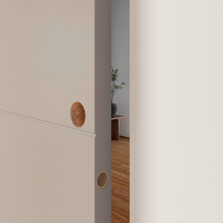 Porte coulissante HARMONIE prépeint - avec serrure-Lapeyre