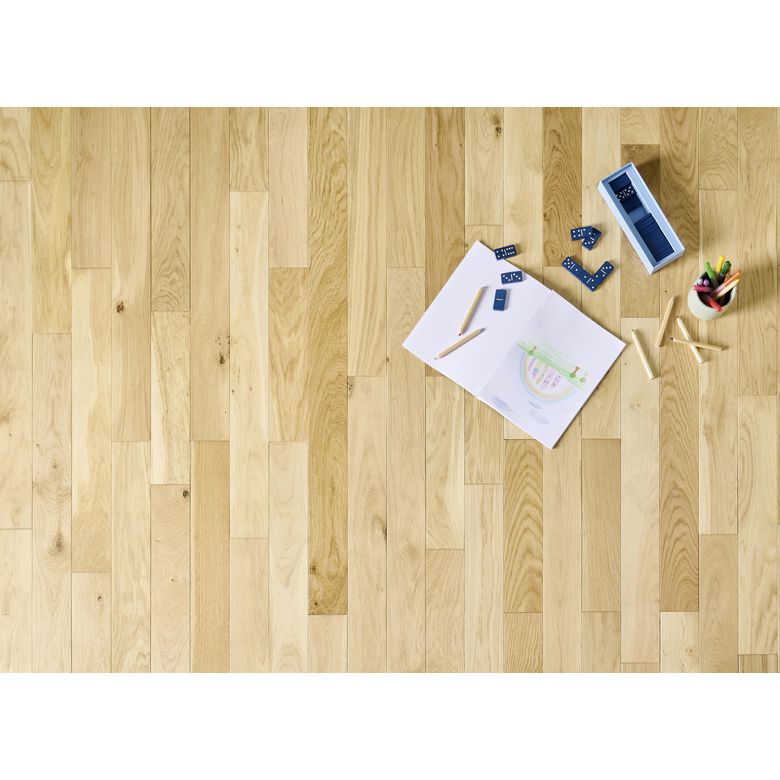 Parquet massif Chêne LORMONT verni mat - Sols et murs - Lapeyre