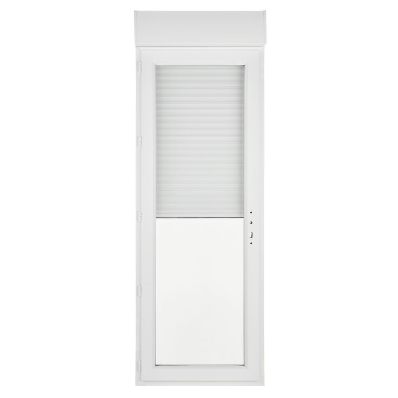 Porte-fenêtre Pria PVC 1 vantail avec clé et volet roulant intégré sans soubassement