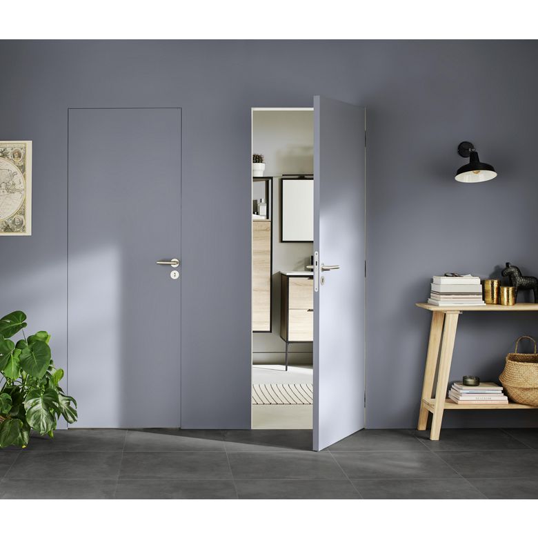 "Bloc porte acoustique laquée blanc à clé - Lapeyre"