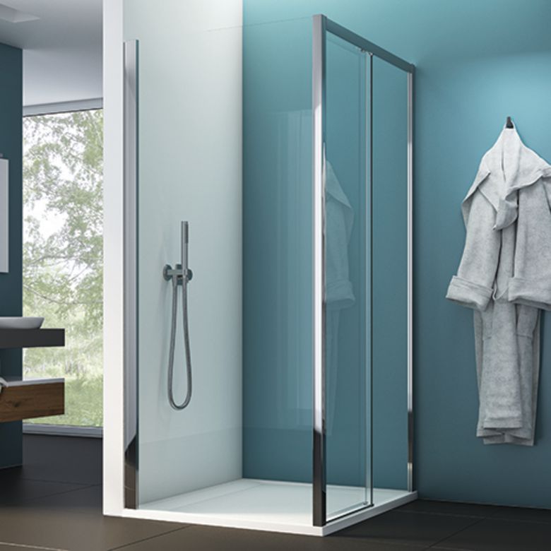 Paroi de retour pour porte pivotante et pivot pliante OPURE - Salle de bains
