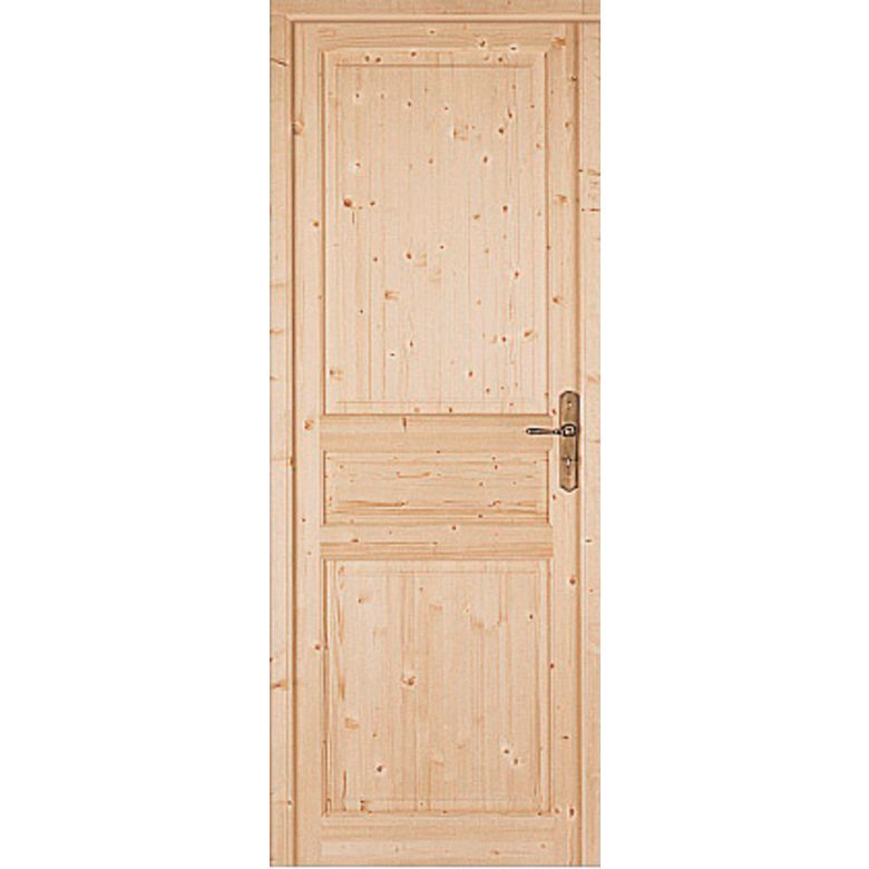 Bloc-porte SPECIAL * Sapin massif Brut - Menuisé - Huisserie 72 - H.204 x l.83 G Main Image