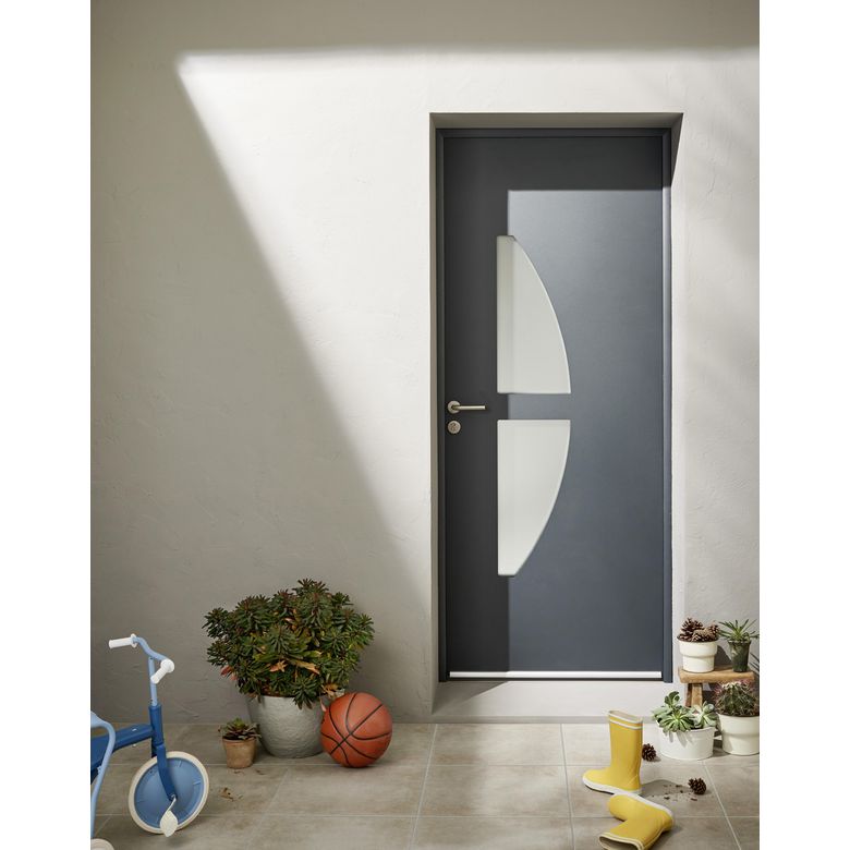 Porte d'entrée Moncelle Aluminium poignée Iris - Portes