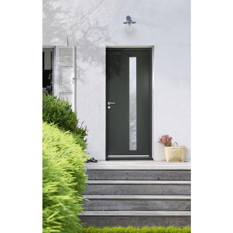 Porte d'entrée Sorbey Aluminium poignée Iris - Lapeyre