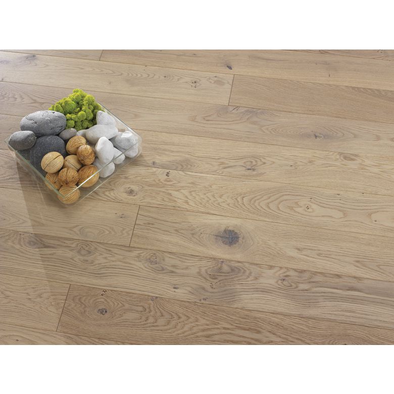 Parquet contrecollé VIANNE chêne naturel brossé verni mat ép.12mm botte 1.38m2 Main Image