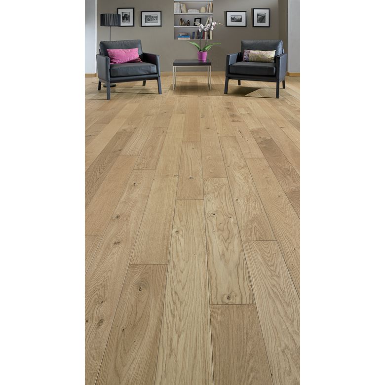 Parquet contrecollé VIANNE chêne clair br verni mat ép.12mm L.199 botte 1.38m2 Main Image