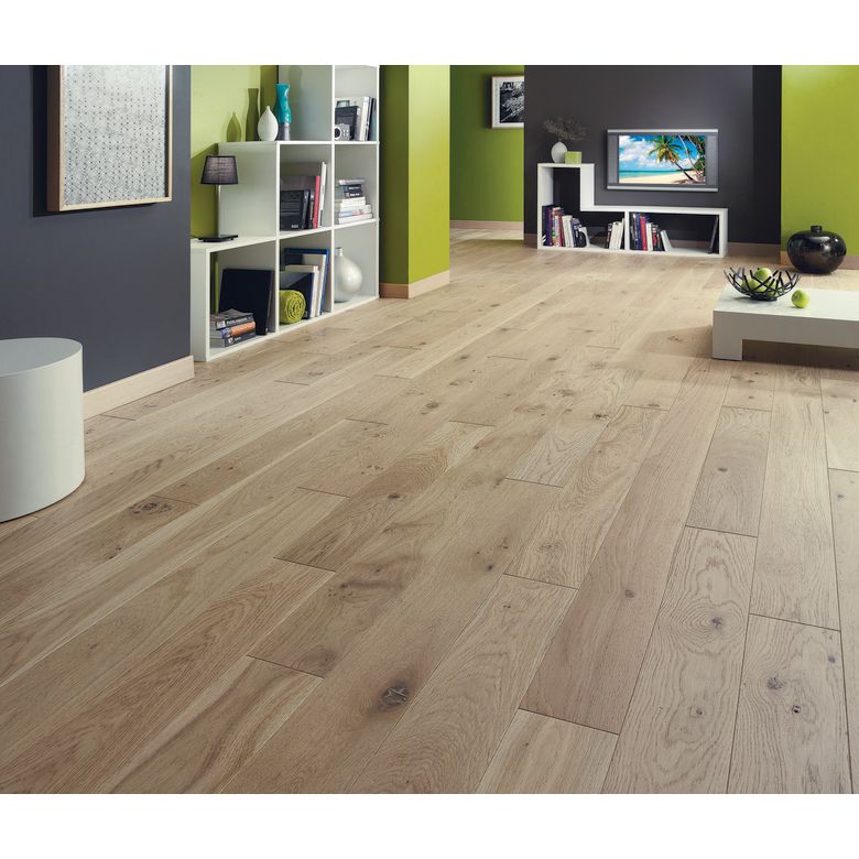 Parquet contrecollé VIANNE chêne bois flotté br verni mat ép.12mm botte 1.38m2 Main Image