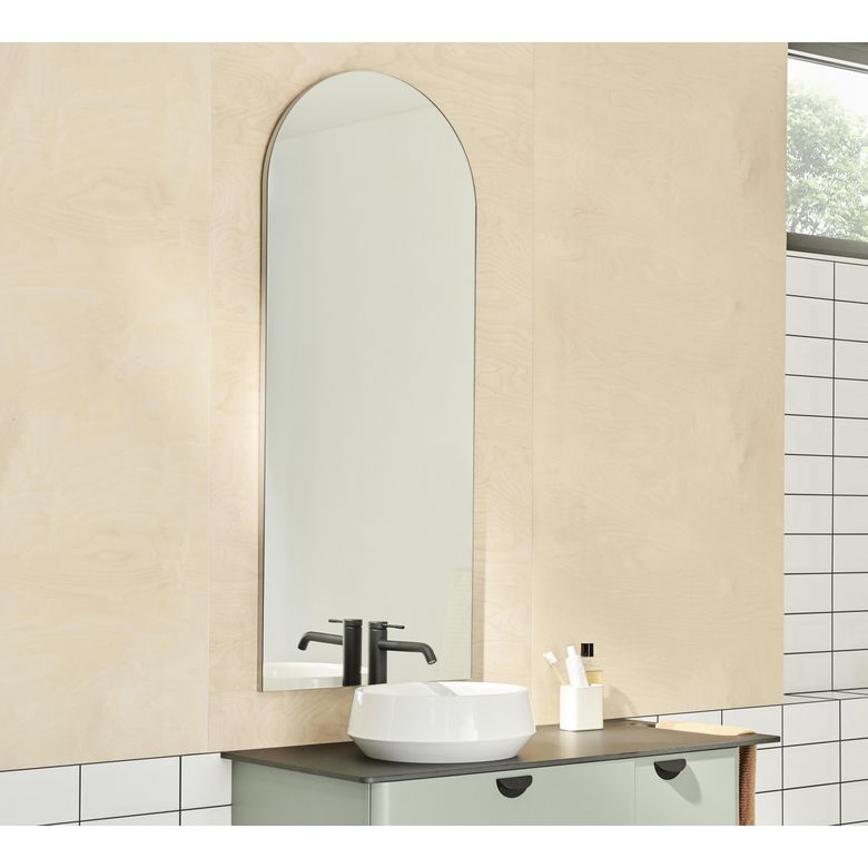 Miroir en arche inox brossé 50x120 cm FANNY
 - Lapeyre