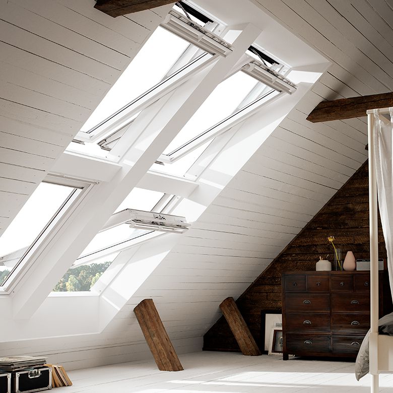 Velux Tout Confort Everfinish blanc motorisé à rotation filaire GGU