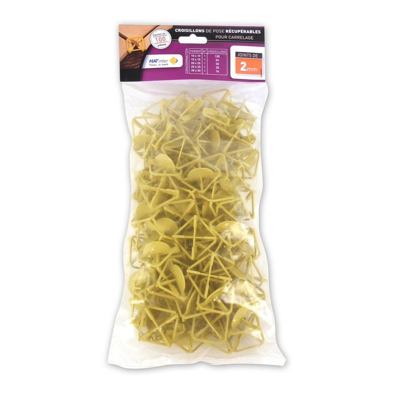 Sachet de 100 croisillons 2 mm pro.récuperables Main Image