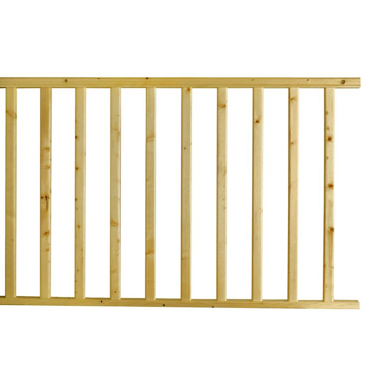 Balustrade Droit sapin non montée L. 197 Main Image