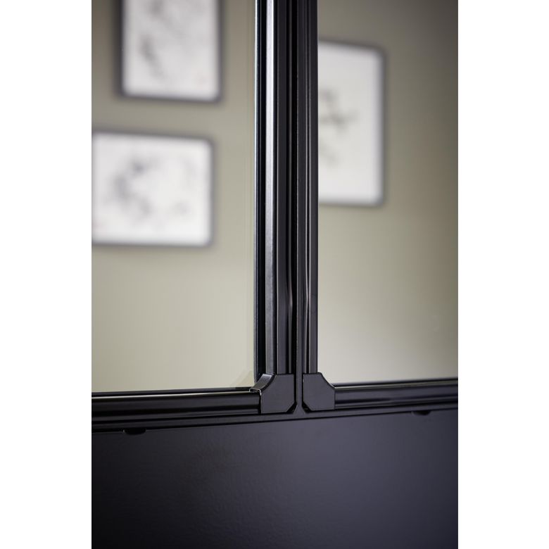 Porte coulissante verrière pour système en applique ou à galandage - Porte