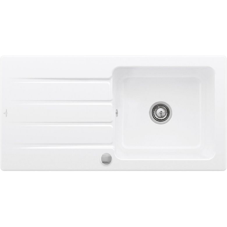 Evier ARCHITECTURA céramique blanc 1 grand bac L.100 x l.51 Main Image