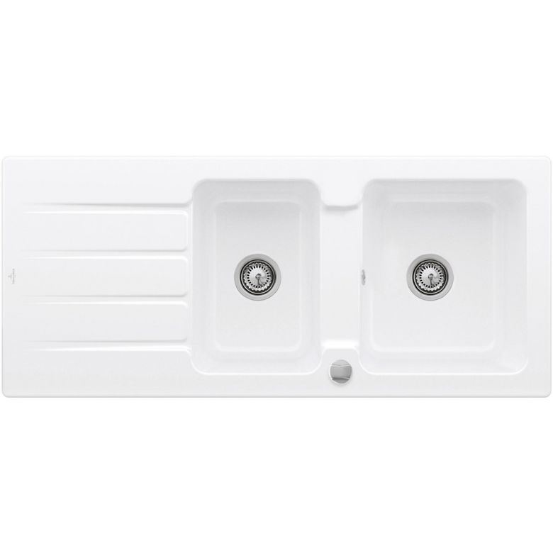 Évier cuisine à encastrer Villeroy & Boch Architectura 2 blanc céramique