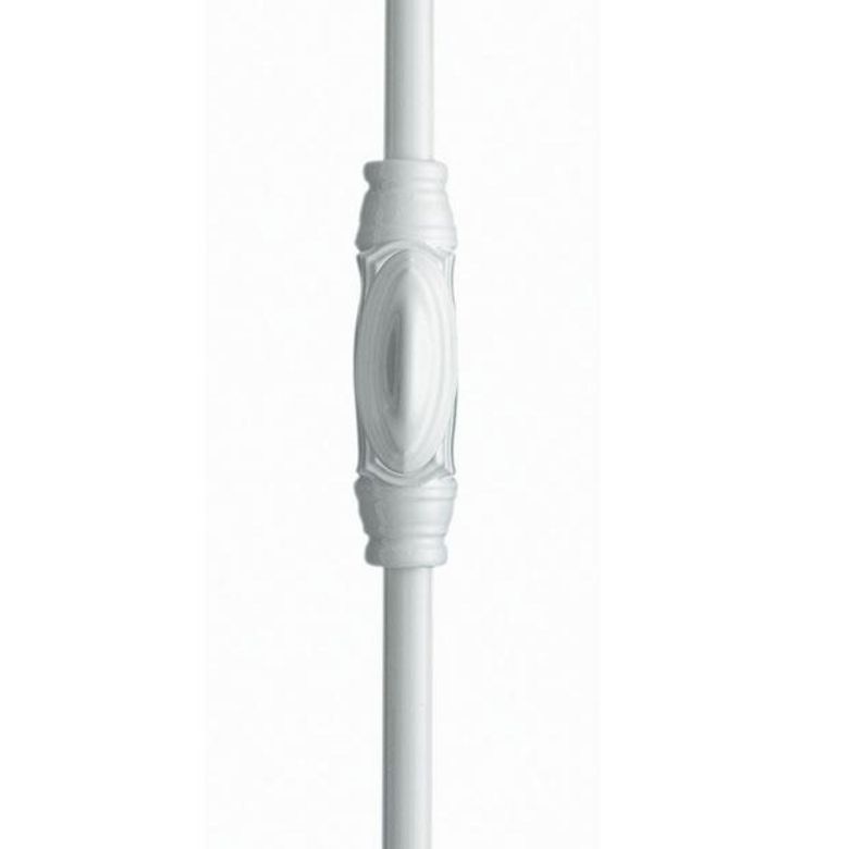 Crémone décorative à bouton RUSTIQUE Blanc pour menuiserie Bois H.175 Main Image
