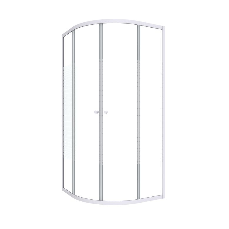 Porte de douche DAN accès d'angle arrondi coulissant 2 parties - Porte de douche - Lapeyre