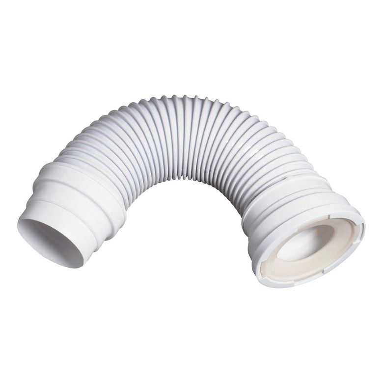 Pipe coudée extensible blanc souple WC Main Image