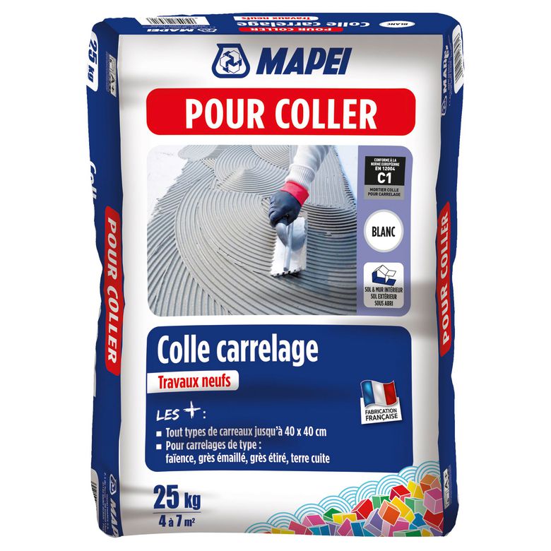 Colle carrelage travaux neufs – Sac 25 kg