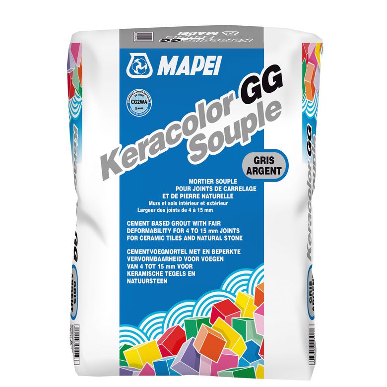 Joint carrelage souple Keracolor GG – Gris ciment – Sac 25 kg