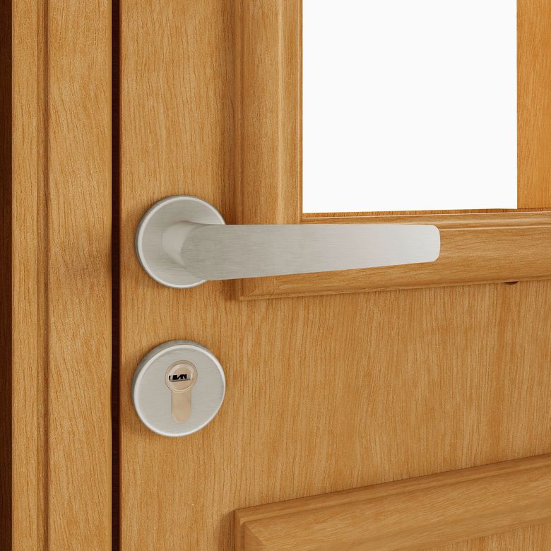 Porte d'entrée ANNE-PERRINE 6 carreaux  bois exotique -Lapeyre