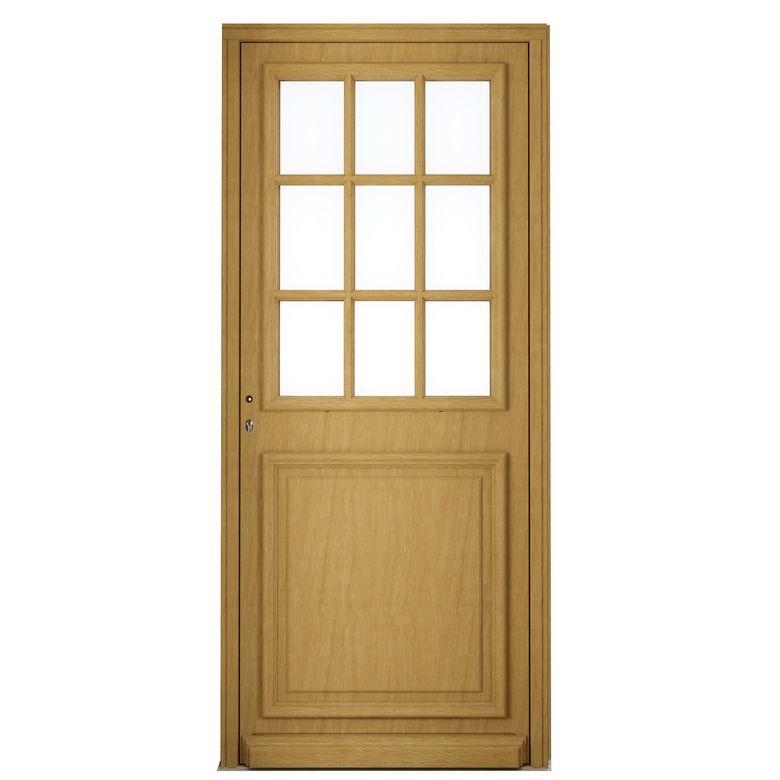 Porte d'entrée** BEX ANNE-PERRINE 9 carreaux +barillet 30x40-H.215 x l.90 gauche Main Image