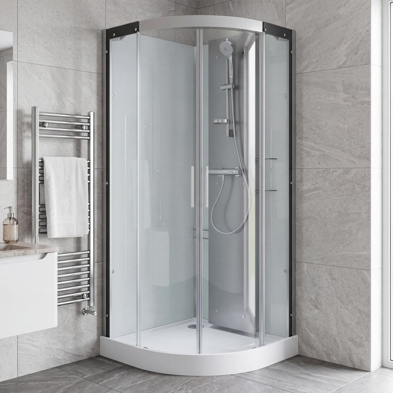 Cabine de douche MOONLIGHT 1/4 de cercle sans robinetterie - Cabine de douche - Lapeyre