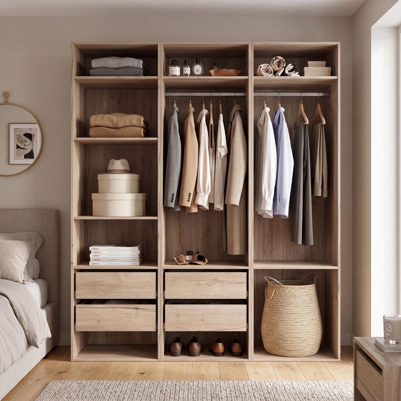 Dressing ouvert chêne Halifax L.240 cm Pléiade | Lapeyre