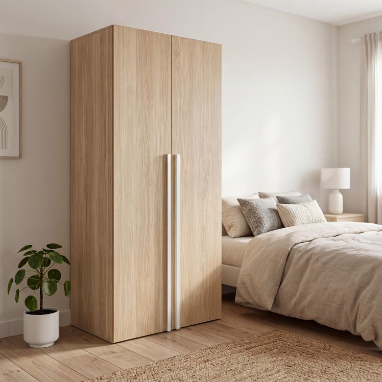 Dressing 2 portes chêne clair L.80 cm Pléiade