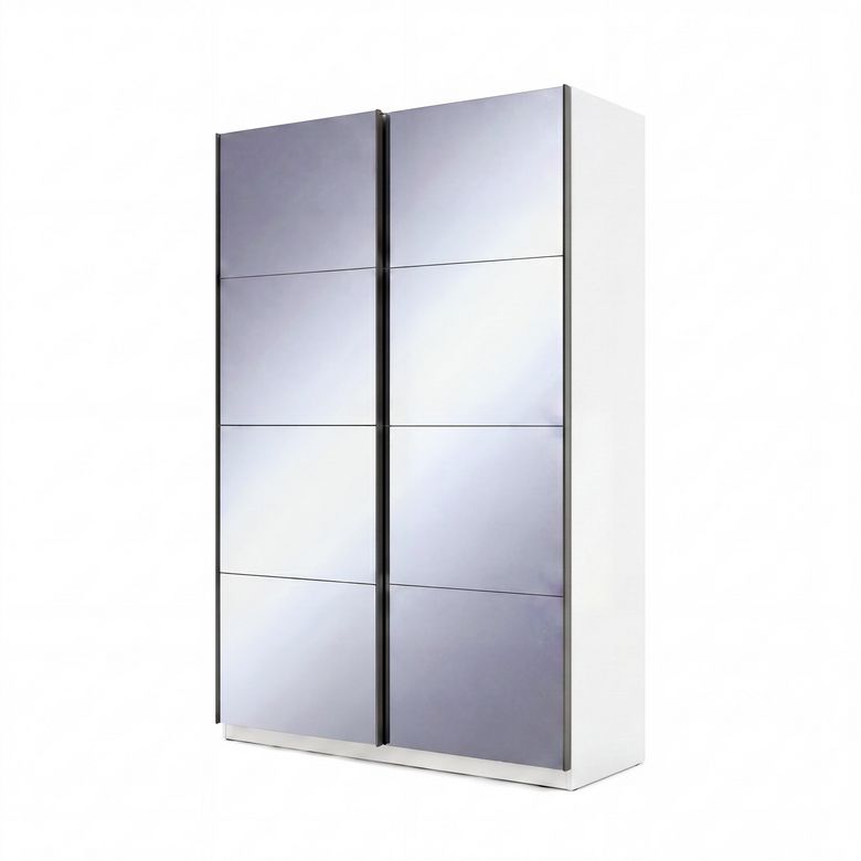 Armoire 2 portes miroir L.120/160 cm Pléiade