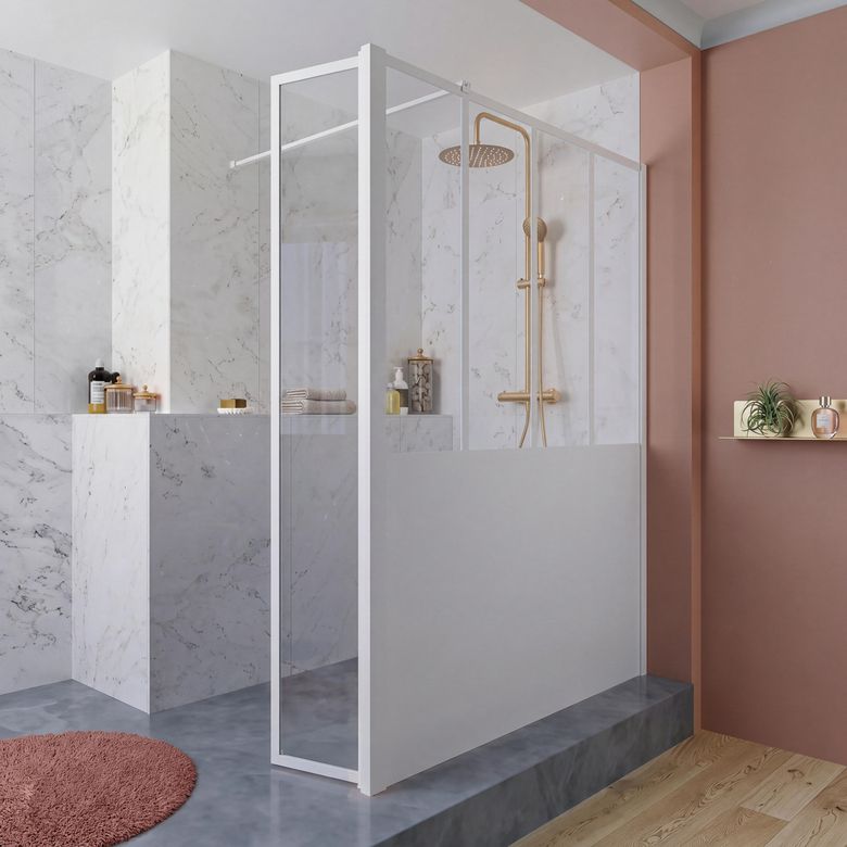 Paroi de douche LINE PRESTIGE style atelier - Lapeyre
