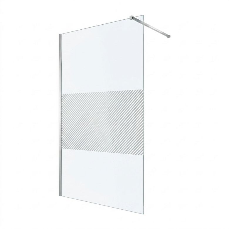 Paroi de douche grand espace LINE PRESTIGE sérigraphie Fusion - Salle de bains